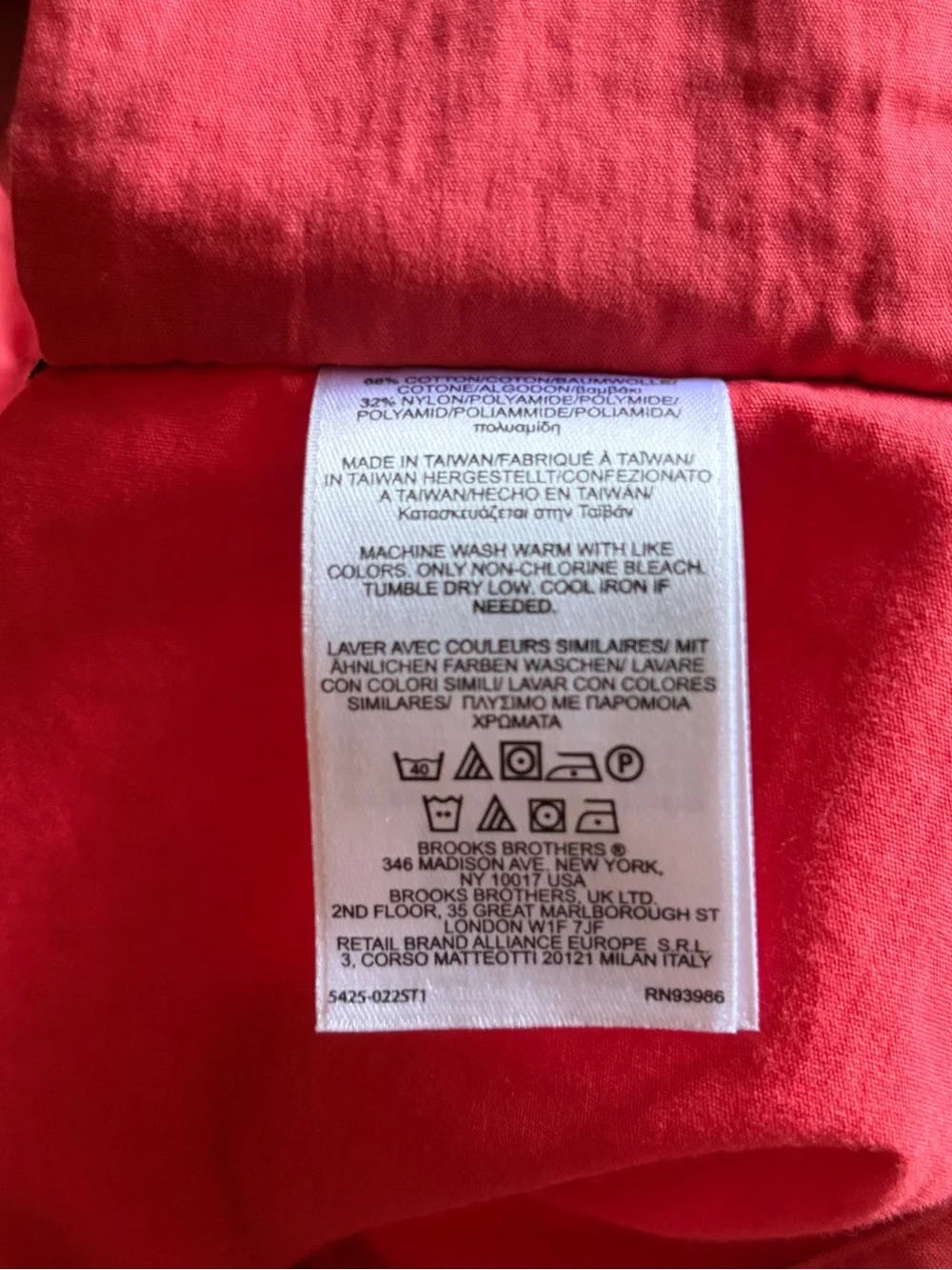 Brooks brothers men red two striped board shorts swim bathing suit shorts sz 33